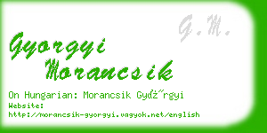 gyorgyi morancsik business card